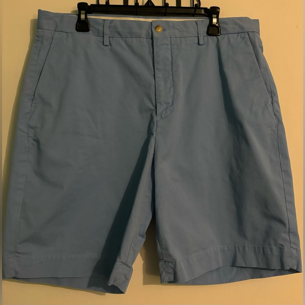 Polo Ralph Lauren Mens Sz 35 Stretch Classic Fit Light‎ Blue 9" Inseam Shorts